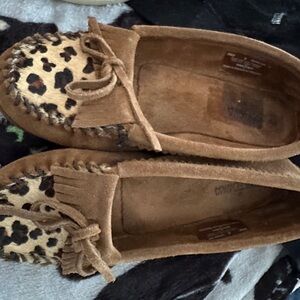 SOLD Leopard Print Moccasins from Minnetonka